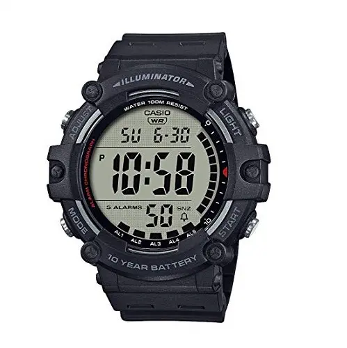 史低价！CASIO 卡西欧 AE-1500WH-1AV 男式运动防水石英表