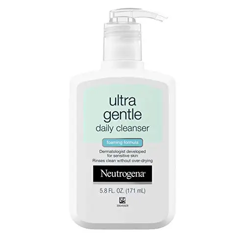 Neutrogena Ultra Gentle Daily Face Wash for Sensitive Skin, Oil-Free, Soap-Free, Hypoallergenic & Non-Comedogenic Foaming Facial Cleanser, 5.8 fl. oz, List Price is