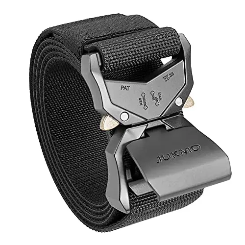 金盒特价！JUKMO 战术腰带，军用远足索具 1.5 英寸宽，带重型快速释放扣