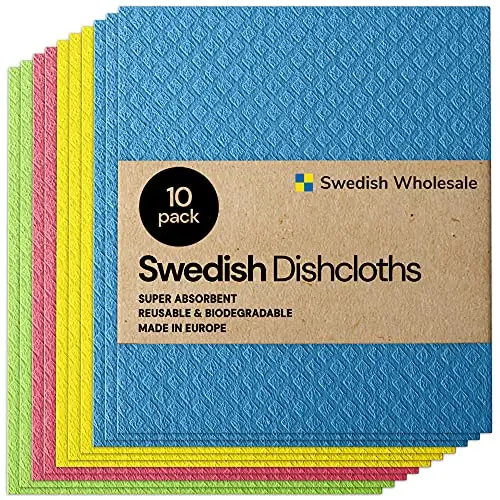 Swedish Wholesale纤维素海绵布洗碗布10块