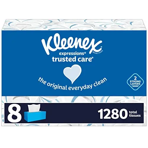 史低价！Kleenex 特柔面巾纸，160 抽/盒，共8盒 ，现点击coupon后仅售