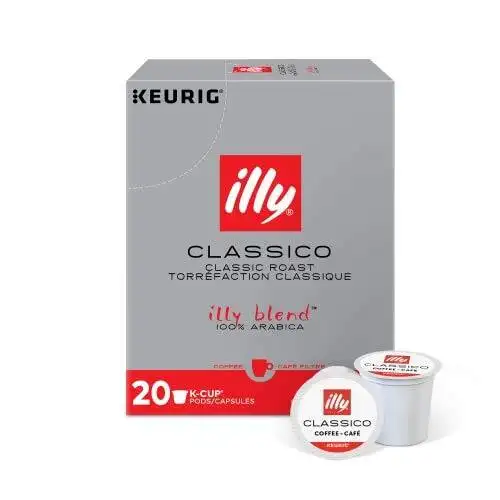20-Count illy Coffee Classico Medium Roast 100% Arabica K-Cups (illy Blend)
