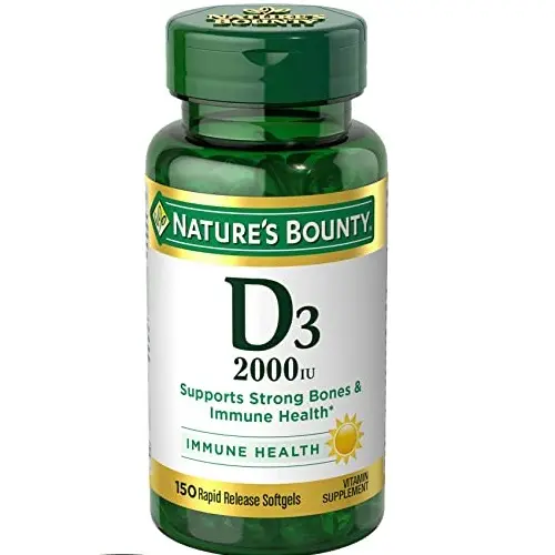 Vitamin D by Nature's Bounty, Supports Immune Health & Bone Health, 2000IU Vitamin D3, 150 Softgels, List Price is