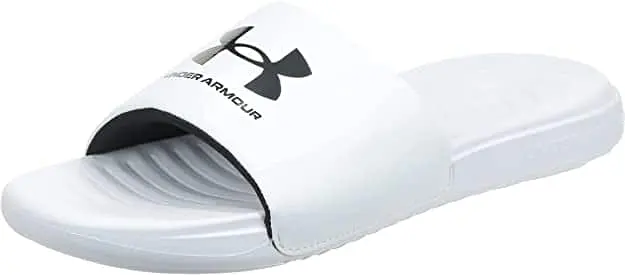 Under Armour Men's Ansa SL Slide Sandals (White)