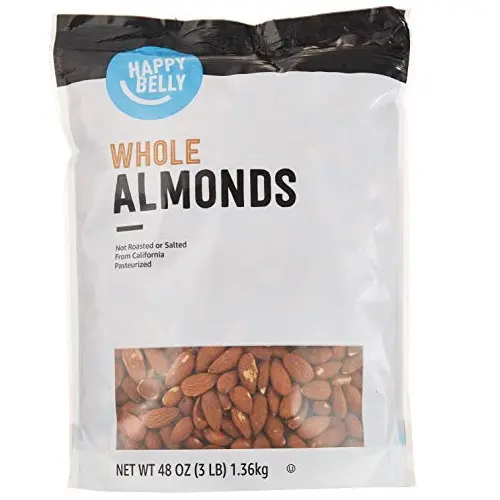 史低价！Happy Belly 整粒生杏仁，48 Ounce