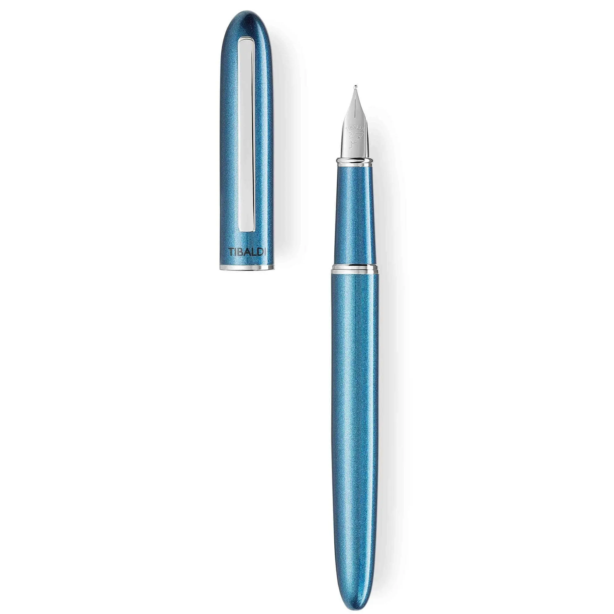 Tibaldi by Montegrappa Fountain Pen (Medium Nib, D26 Shiny Blue Brass)