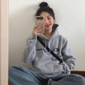 Champion Powerblend 女士抓绒卫衣 灰色