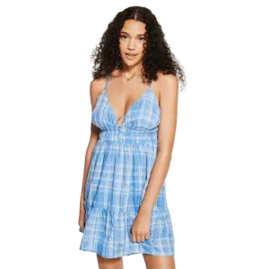 Aeropostale Women's Plaid Babydoll Dress