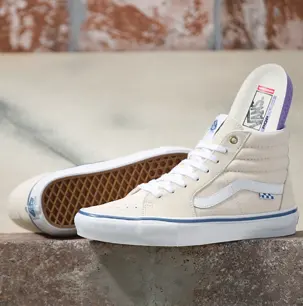 Vans RAW CANVAS SKATE SK8-HI 奶白高帮滑板鞋