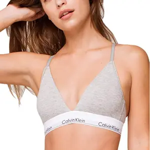 卡戴珊/A妹同款Calvin Klein 卡尔文·克莱新款纯棉无钢圈三角杯Bralette文胸