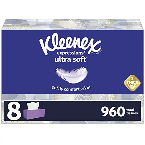 Kleenex 盒装面巾纸，120抽/盒，共8盒