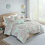 3-Pc Comfort Spaces Decorative Comforter Set (Aqua)