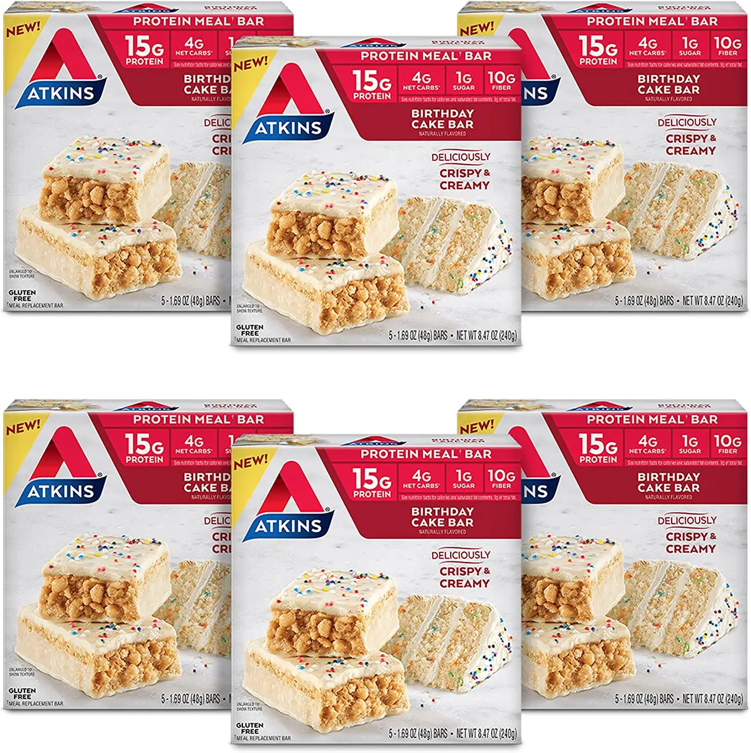 Atkins Snack Products: 30-Count Atkins Protein Meal Bars (Birthday Cake)
