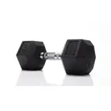 Tru Grit Fitness Black Rubber Hex Dumbbells: 25-Lb $25, 20-Lb