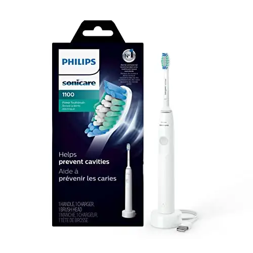 Philips Sonicare 1100 Power Toothbrush, Rechargeable Electric Toothbrush, White Grey HX3641/02, List Price is