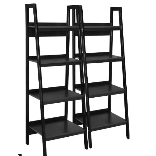 Ameriwood Home Lawrence 4 Shelf Ladder Bookcase Bundle