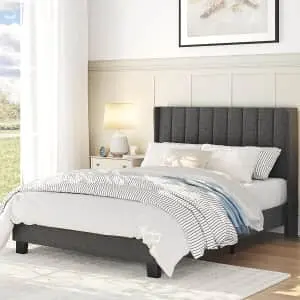 Yaheetech Full Upholstered Platform Bed