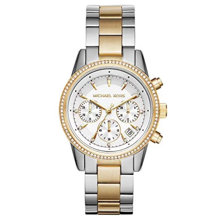 史低价！Michael Kors Ritz MK6474 双色不锈钢女士手表