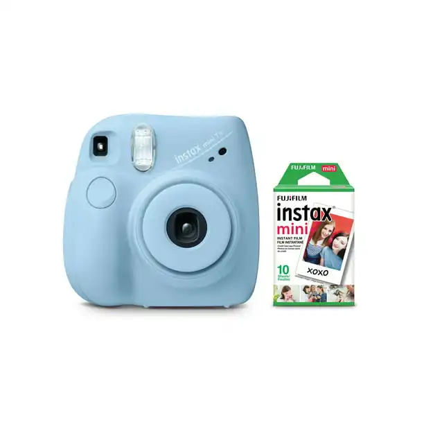 Fujifilm INSTAX Mini 7+ Bundle w/ Bonus 10-Pack of Film (Various Colors)