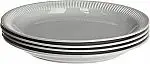 Lenox Profile Stoneware 4-Piece Dinner Plate Set (Gray)