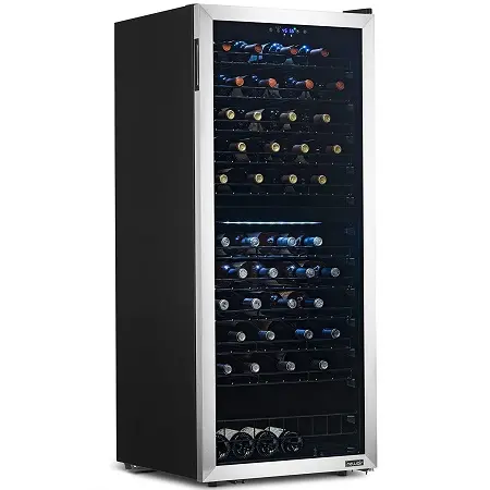 NewAir Large Wine Cooler Refrigerator in Stainless Steel