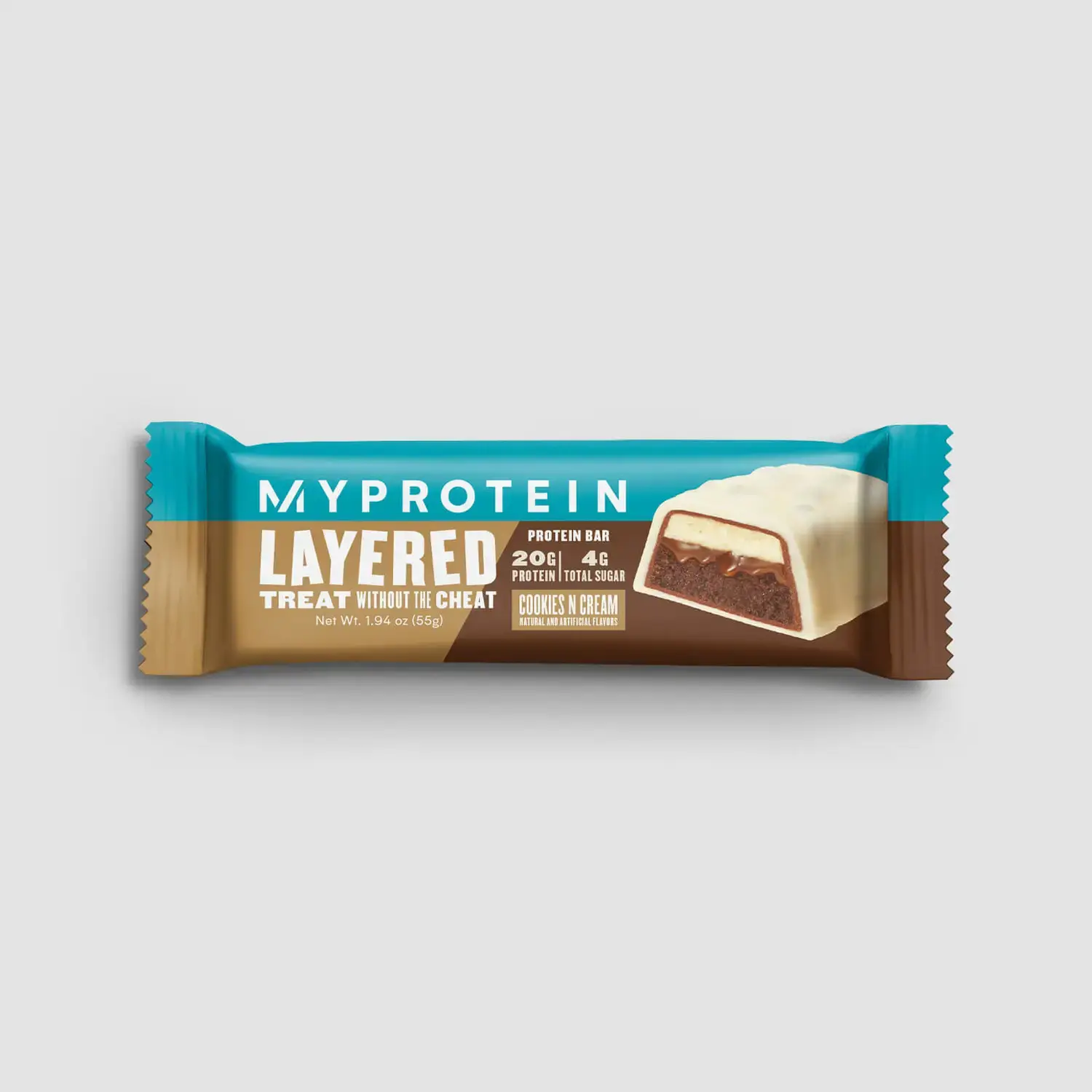 12-Count 1.94oz Myprotein Layered Protein Bar (Cookies & Cream)