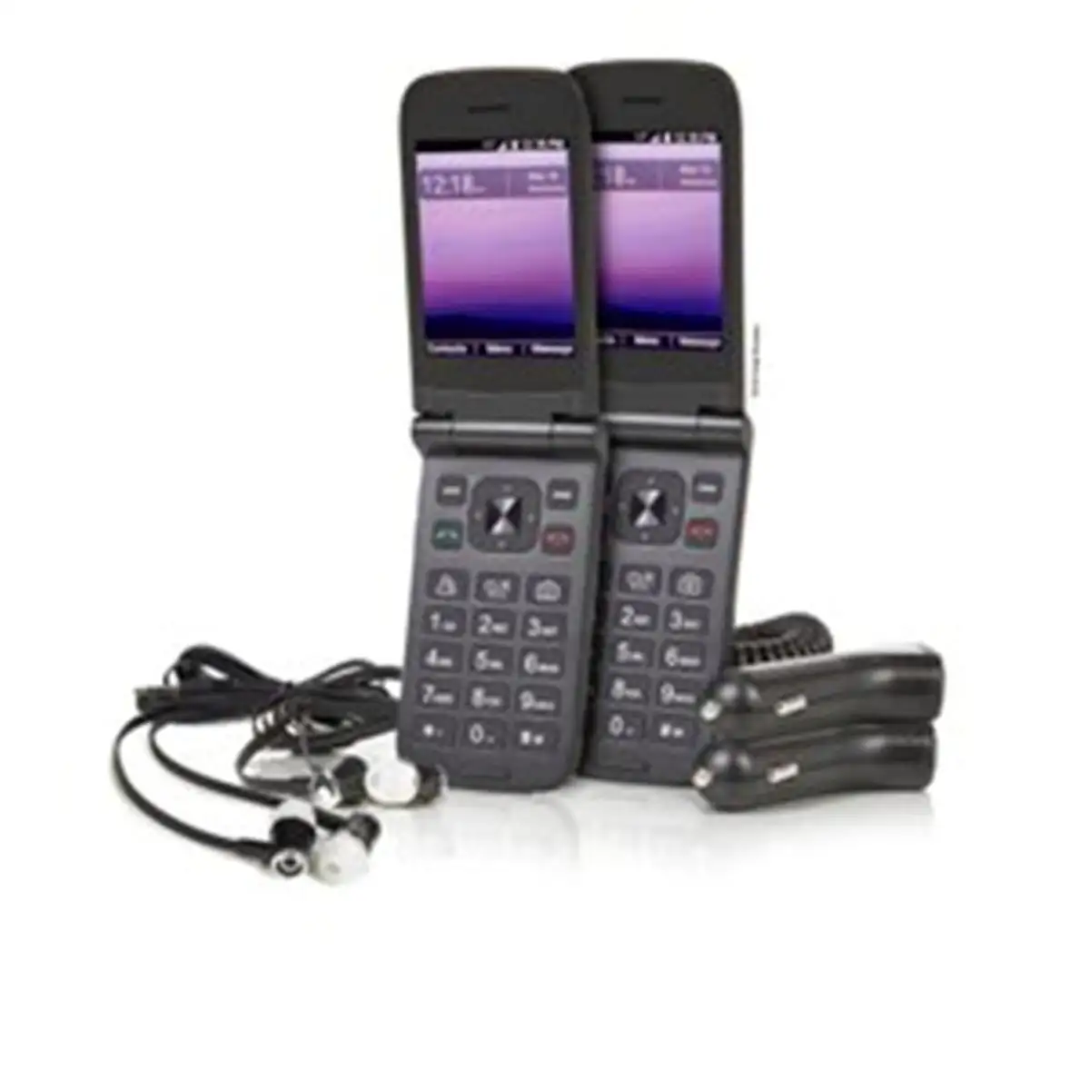 New HSN Accts: 2-Pk Tracfone Orbic Journey V Flip Phone w/ 1200 Min/Text/Data/1-Yr