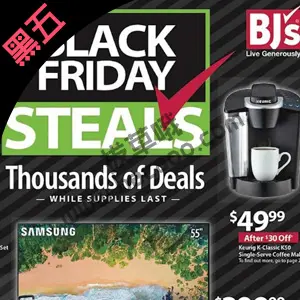 BJ's Wholesale 2022 Black Friday黑五促销海报出炉