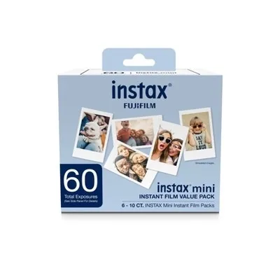 60-Ct Fujifilm Instax Mini Instant Film + 10-Ct Fujifilm Instax Film (various)