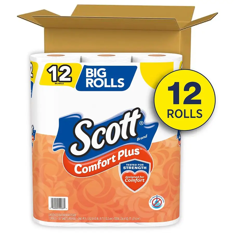 12-Count Scott ComfortPlus Big Rolls Toilet Paper