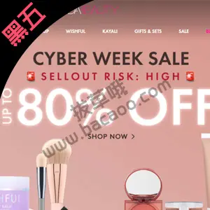 Huda Beauty官网黑五全场美妆低至2折促销