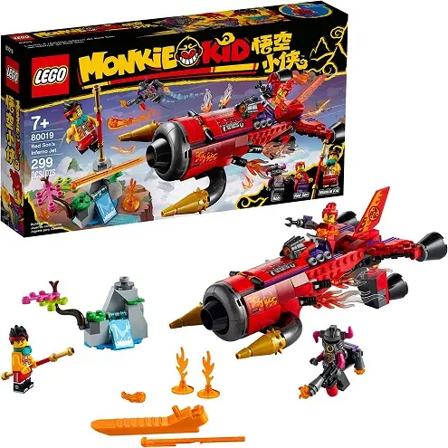 LEGO Monkie Kid Red Son’s Inferno Jet 80019 Building Kit (299 Pieces)