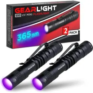 GearLight Black Light UV Flashlight 2-Pack