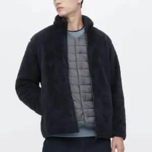Uniqlo Men's Fluffy Yarn Fleece Full-Zip Jacket