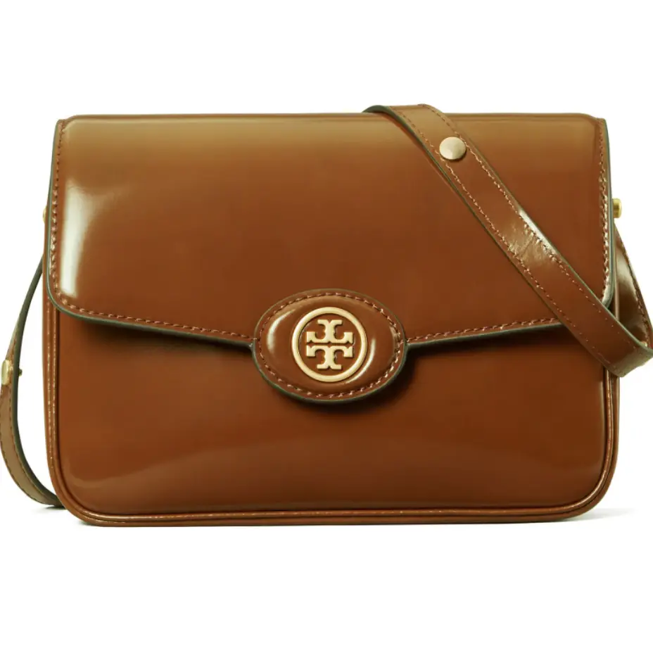 Tory Burch Robinson Spazzolato新款豆腐包 棕色补货