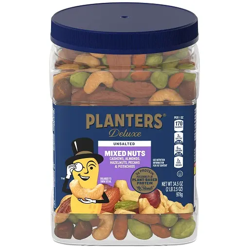 史低价！Planters 豪华混合果仁，淡口味，34.5 盎司
