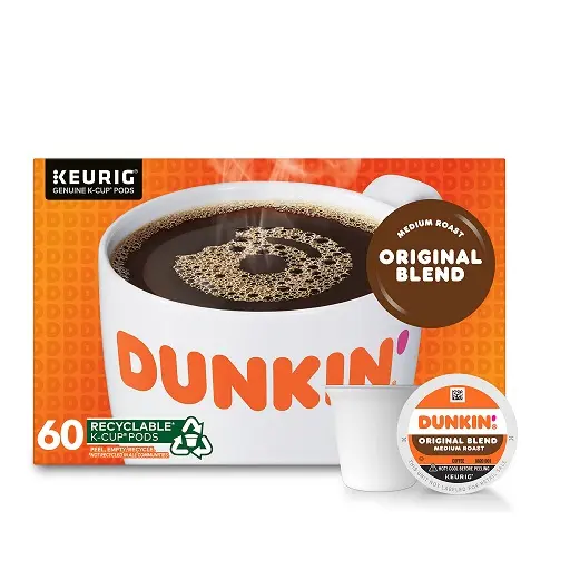 Dunkin' Donuts 中度烘焙 K-Cup 咖啡胶囊，60个，现点击coupon后仅售