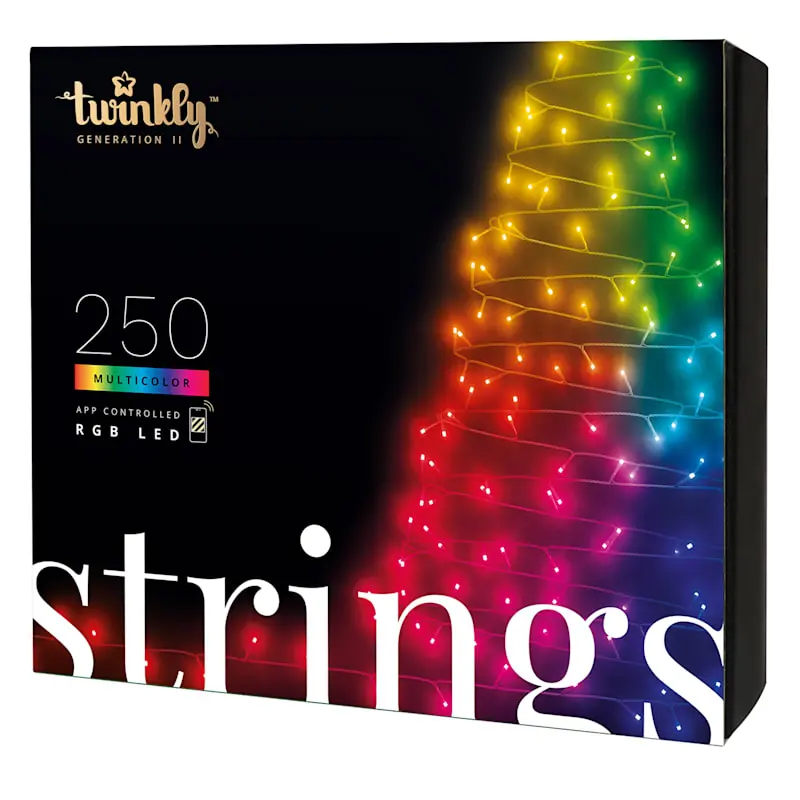 250-Ct Twinkly String Light $62.50, 190-Ct Twinkly Icicle Lights