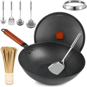 Bretor 13" Nonstick Wok Set with Lid
