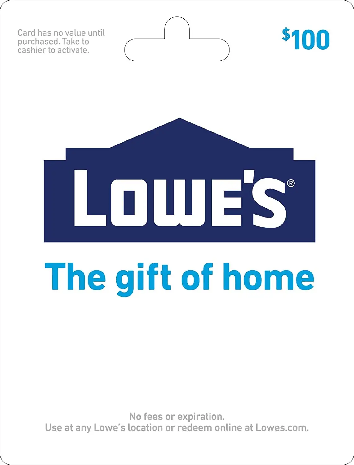 $100 Lowe's or Apple Gift Card + $10 Amazon Credit (Email Delivery)
