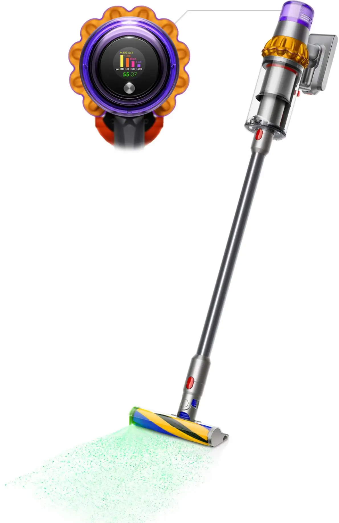 Dyson V15 Detect Cordless Vacuum (Yellow/Nickel) w/ Additional Tools