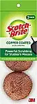 3-Count Scotch-Brite Copper Coated Scrubbing Scour Pads