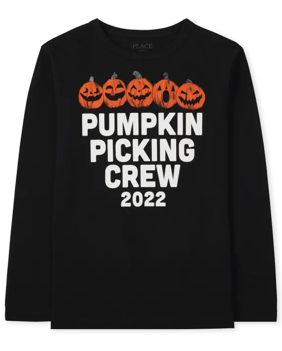 Children's Place Kids' T-Shirts (various styles): Pumpkin Picking Crew 2022