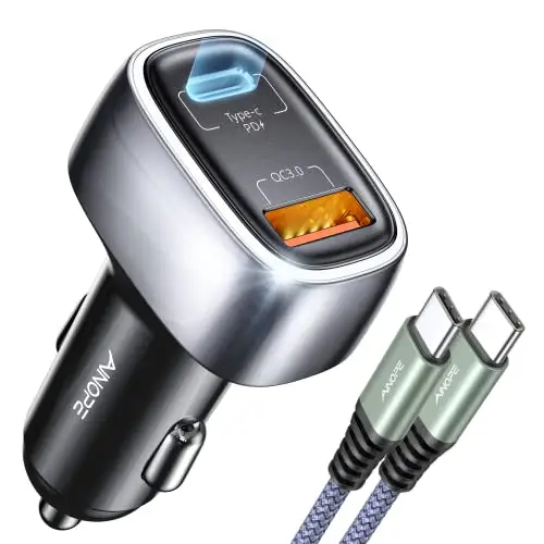 54W AINOPE USB C Fast Charging Car Charger w/ c to c cable $11 + Free Shipping w/ Prime or on $25+ orders