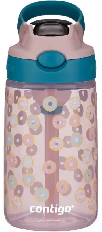 14oz. Contigo Plastic Kids' Water Bottle w/ Autospout Straw (Donuts Design)