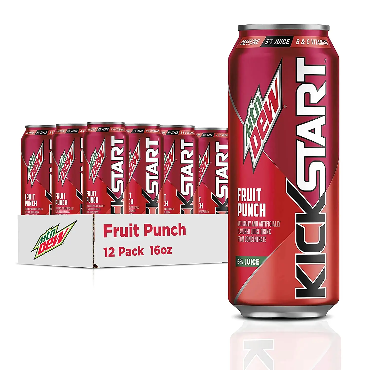 Select Amazon Accounts: 12-Pack 16-Oz Mountain Dew Kickstart (Fruit Punch)