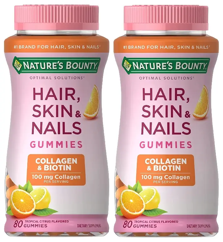 80-Count Nature's Bounty Biotin & Collagen Gummy Vitamins