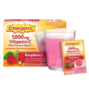 Emergen-C益满喜 1000mg维生素C泡腾粉 维C冲饮（30包树莓味）