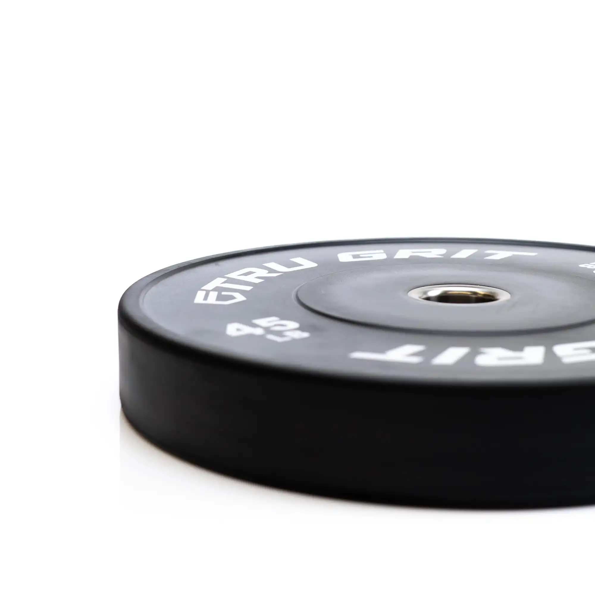 45-lb Tru Grit Fitness Black Olympic Bumper Plate Pair Weight Set