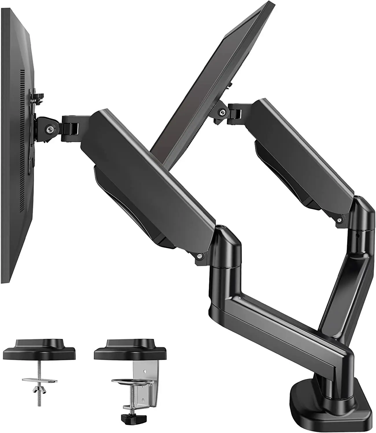 Huanuo Dual Arm Adjustable VESA Monitor Mount for 13"-27" Monitors
